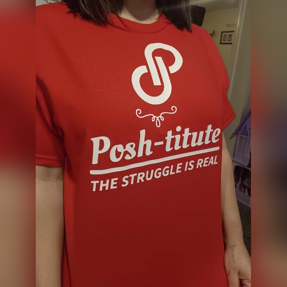 Gildan Tops - Buy it now "The struggle is real! Poshmark custom T-shirt ❤️ ✨️